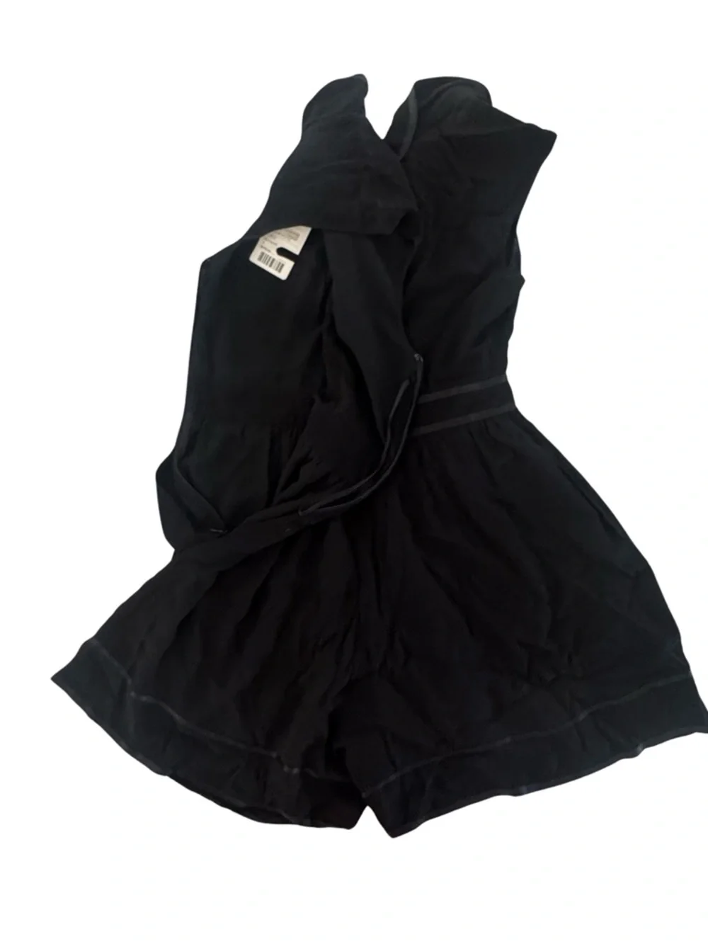 Anthropologie Elevenses Lexa Black Ruffle Romper Coquette Party Mini Size 8 NWT - Picture 4 of 8